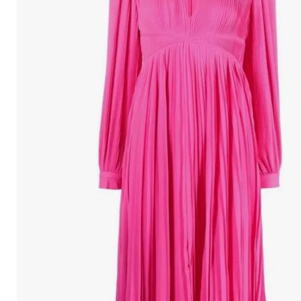 Michael Kors Pink Bishop Sleeve V-Neck Dress